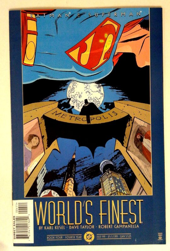 Batman and Superman World's Finest #4 (DC Comics, 1999), raw comic book in NM- condition — front cover