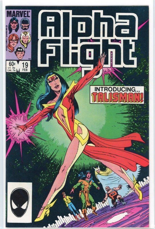 Alpha Flight #19 (Marvel Comics, 1985), raw comic book in NM 9.4 condition — front cover