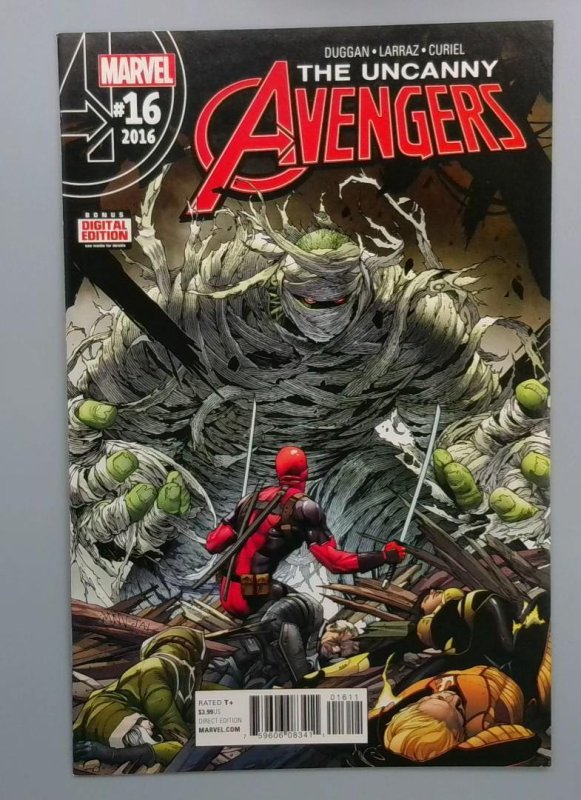 Uncanny Avengers #16 (Marvel Comics, 2016), raw comic book in NM condition — front cover