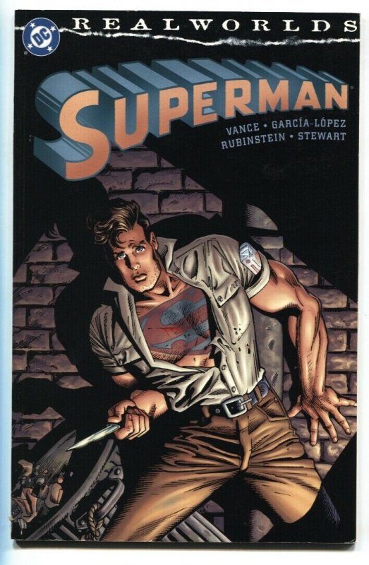 Realworlds: Superman 2000 DC Trade Paperback (DC Comics, 2000), raw, ungraded comic book — front cover
