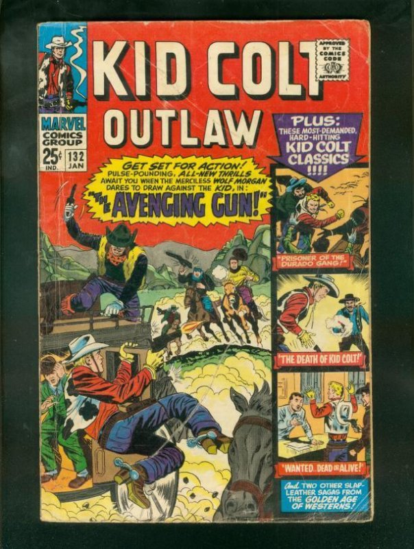 Kid Colt Outlaw #132 (1967), raw, ungraded comic book — front cover
