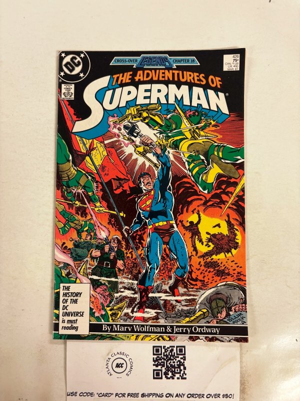The Adventures of Superman #426 (DC Comics), raw comic book in NM condition — front cover