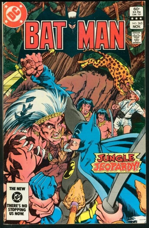 Batman #365 (DC Comics), raw comic book in VF condition — front cover