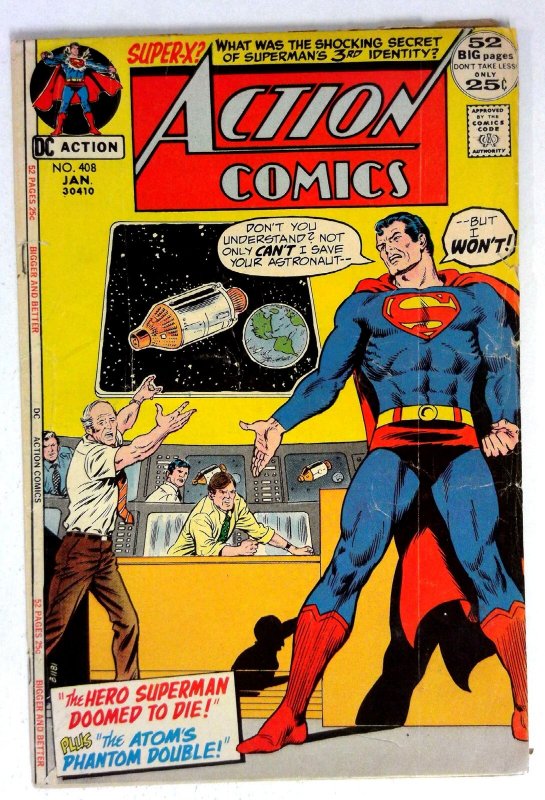 Action #408 (DC Comics, 1972), raw comic book in VG condition — front cover