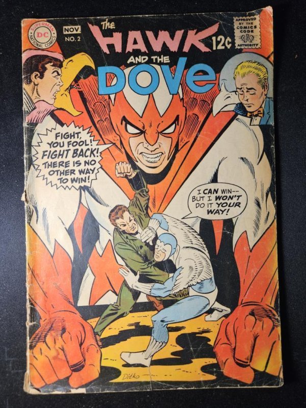 Hawk and the Dove #2 (DC Comics, 1968), raw, ungraded comic book — front cover