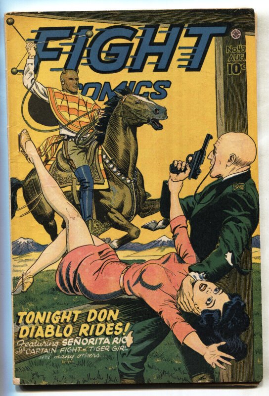 Fight Comics #45 (Fiction House, 1946), raw, ungraded comic book — front cover