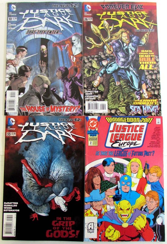 Justice League Lot 4 #Dark 10, 26, 33, Europe Annual 2 DC Constantine Comics (DC Comics), raw, ungraded comic book — front cover