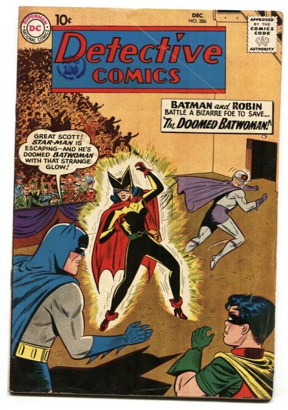 Detective #286 (DC Comics, 1960), raw comic book in VG condition — front cover