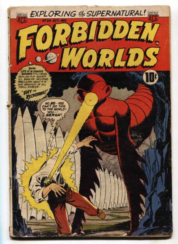 Forbidden Worlds #34 (American Comics Group), raw, ungraded comic book — front cover