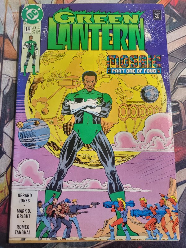Green Lantern #14 (DC Comics, 1991), raw, ungraded comic book — front cover