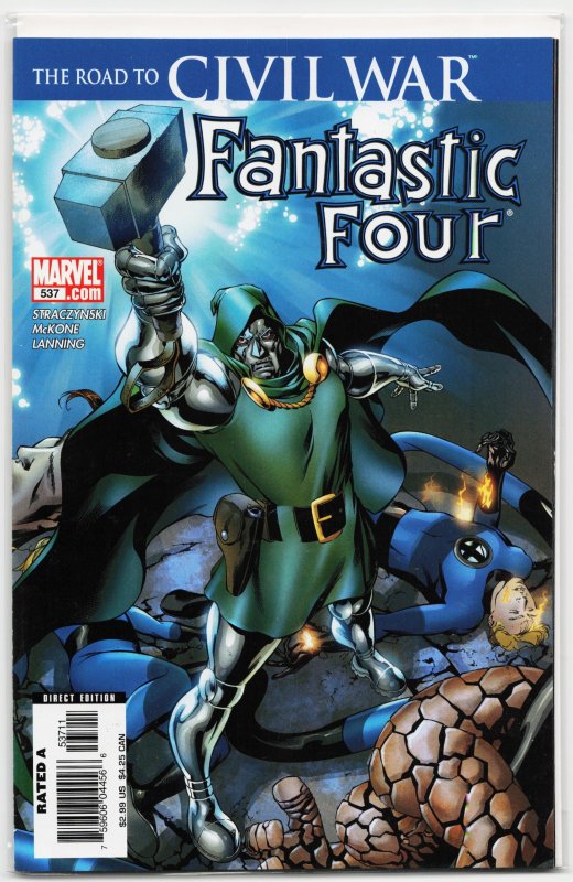 Fantastic Four #537 (Marvel Comics, 2006), raw, ungraded comic book — front cover