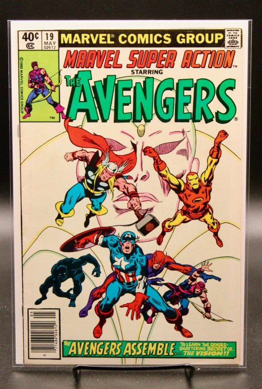 Marvel Super Action #19 (Marvel Comics, 1980), raw comic book in VF/NM condition — front cover