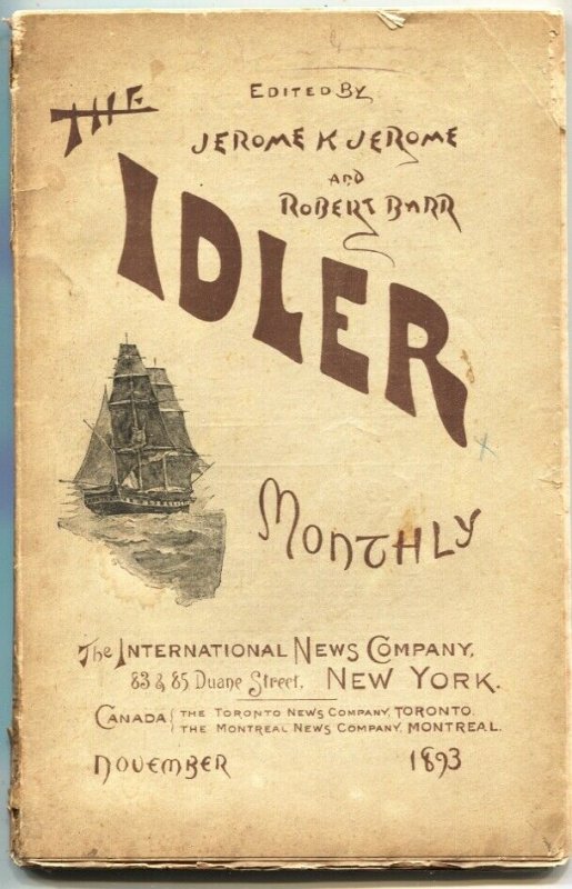 The Idler-Nov 1893-Early Pulp Format Magazine-Phantom Death-Rare-Mystery, raw, ungraded comic book — front cover