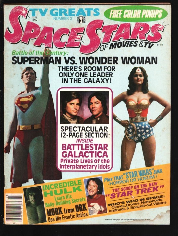 MAG: TV Greats-Space Stars of Movies & TV #3 (1976), raw, ungraded comic book — front cover