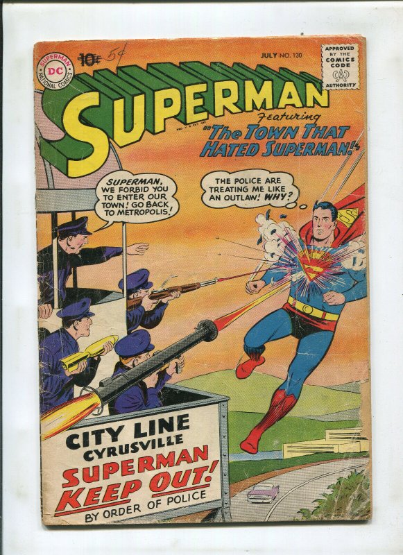 Superman #130 (DC Comics), raw comic book in 3.5 condition — front cover