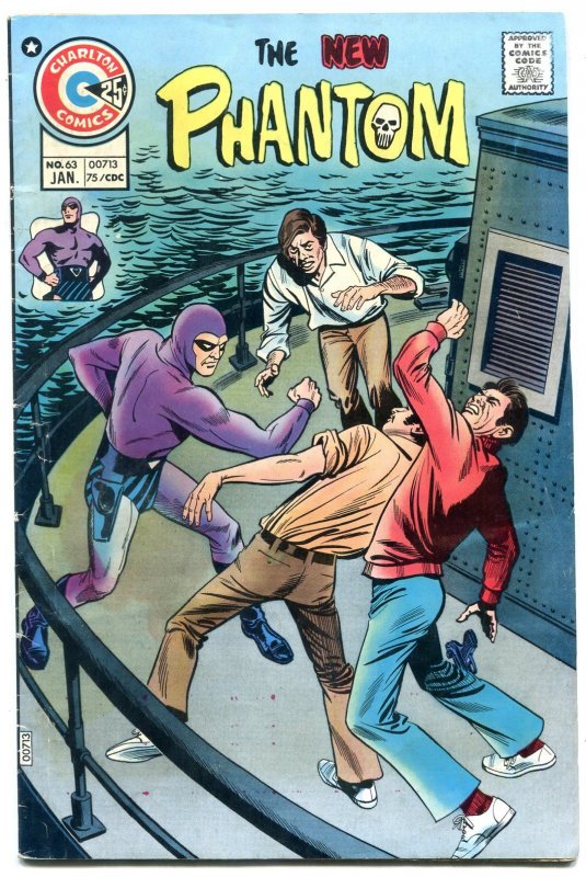 The Phantom #63 (Charlton Comics, 1975), raw comic book in FN condition — front cover