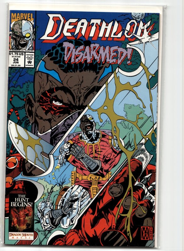 Deathlok #24 (Marvel Comics, 1993), raw, ungraded comic book — front cover