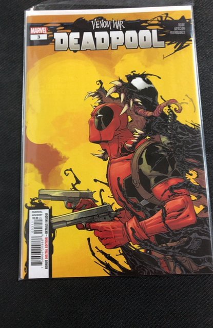Venom War: Deadpool #3 (2025), raw, ungraded comic book — front cover