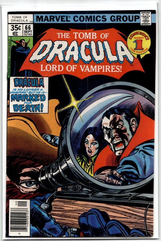 Tomb of Dracula #66 (Marvel Comics, 1978), raw, ungraded comic book — front cover