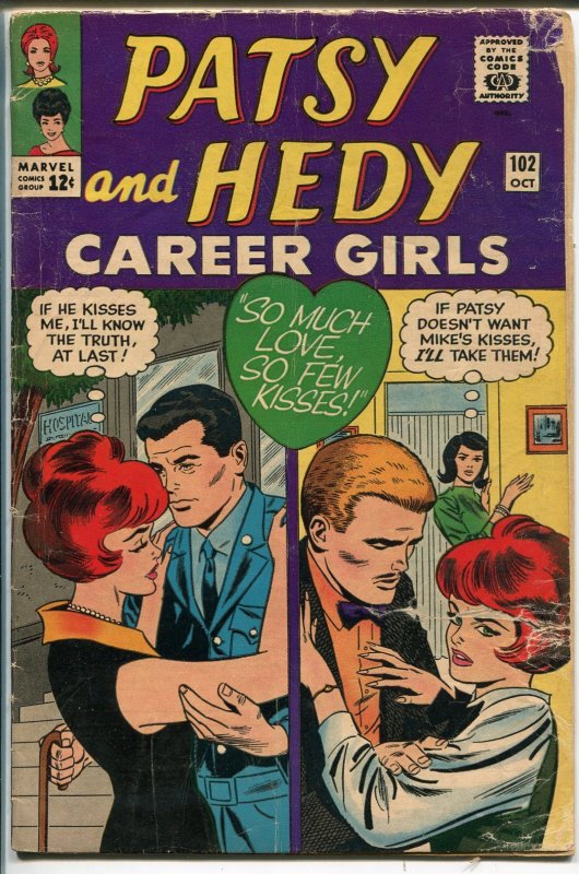 Patsy and Hedy #102 (Marvel Comics, 1965), raw, ungraded comic book — front cover