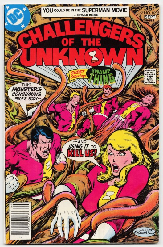 Challengers of the Unknown #82 (DC Comics, 1977), raw, ungraded comic book — front cover