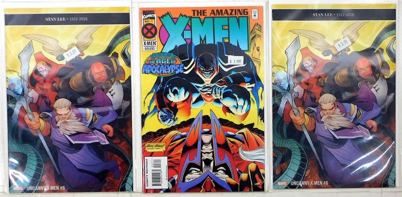 X-Men Lot of 3 #Uncanny 6 x2, Amazing 3 (2019) Marvel 1st Print Comic Books (Marvel Comics, 2019), raw, ungraded comic book — front cover