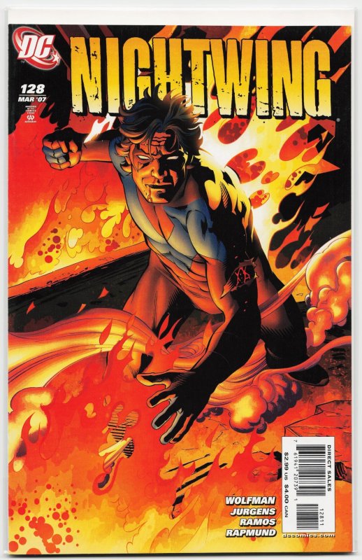 Nightwing #128 (DC Comics, 2007), raw, ungraded comic book — front cover