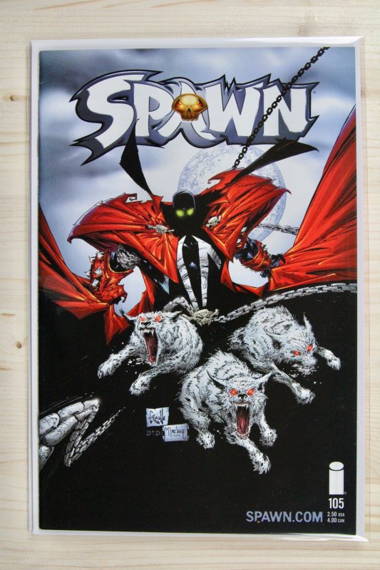 Spawn #105 (Image Comics, 2001), raw comic book in VF 8.0 condition — front cover