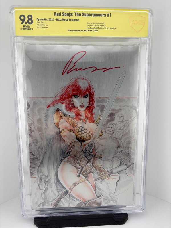Red Sonja: The Superpowers #1, CBCS 9.8 graded comic book — front cover in its holder