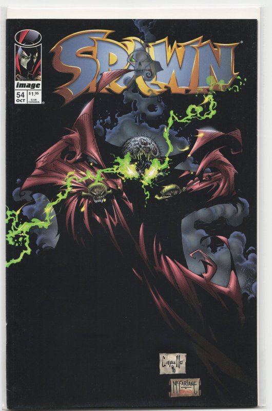 Spawn #54 (Image Comics, 1996), raw, ungraded comic book — front cover