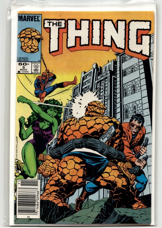 The Thing #5 (Marvel Comics, 1983), raw, ungraded comic book — front cover
