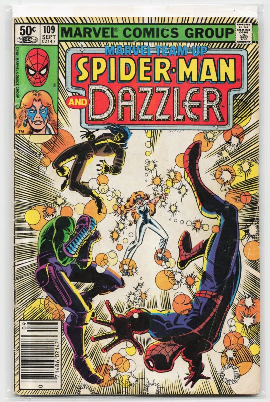 Marvel Team-Up #109 (Marvel Comics, 1981), raw, ungraded comic book — front cover
