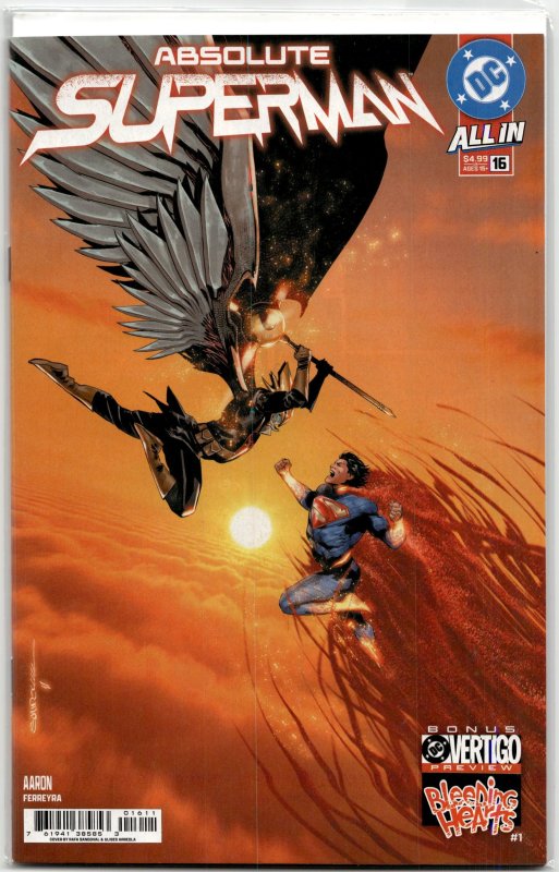 Absolute Superman #16 (DC Comics, 2026), raw, ungraded comic book — front cover