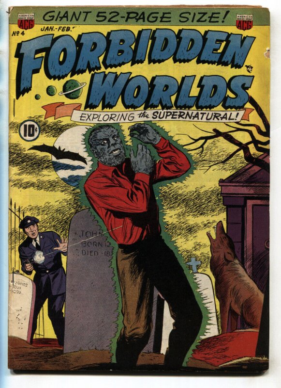 Forbidden Worlds #4 (1951), raw, ungraded comic book — front cover