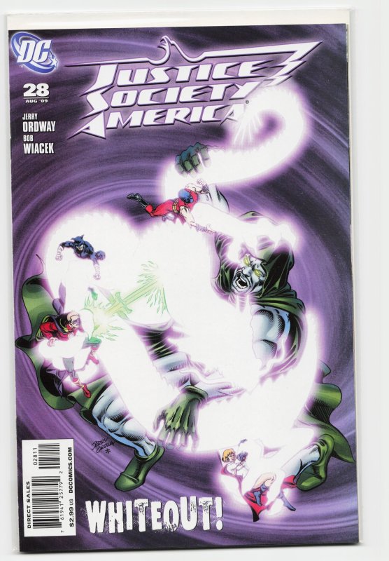 Justice Society of America #28 (DC Comics, 2009), raw, ungraded comic book — front cover