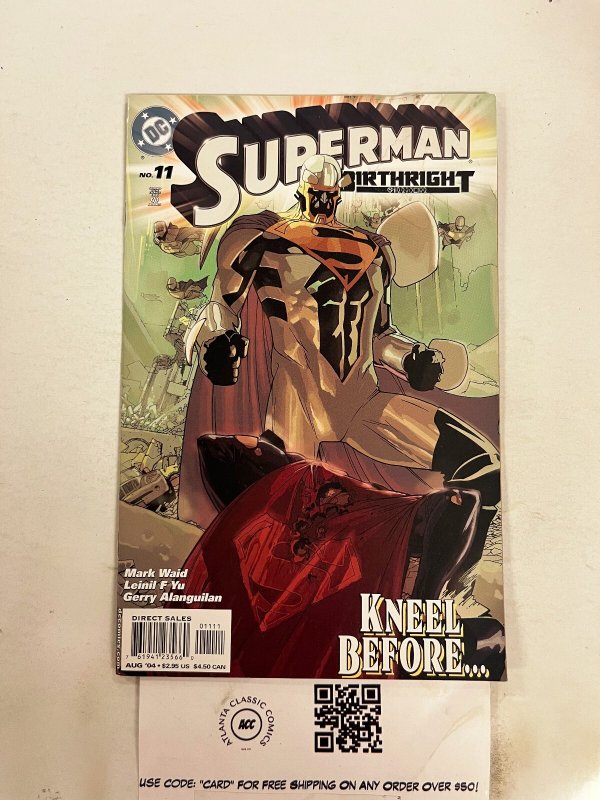 Superman Birthright #11 (DC Comics), raw comic book in NM condition — front cover