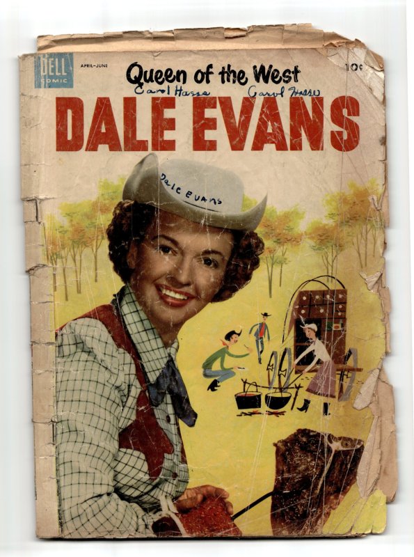 Queen of the West, Dale Evans #3 (1954), raw, ungraded comic book — front cover