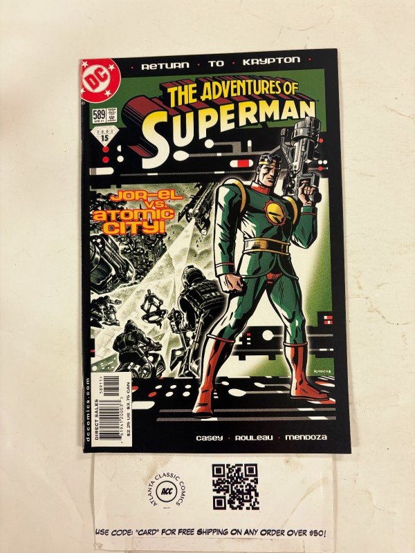 Adventures of Superman #589 (DC Comics), raw comic book in NM condition — front cover