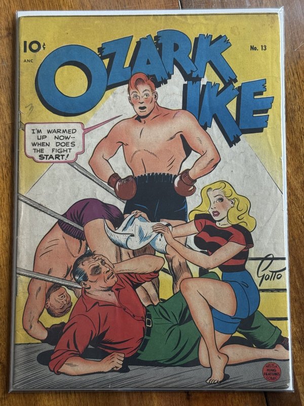 Ozark Ike #13 (1949), raw comic book in VG+ 4.5 condition — front cover