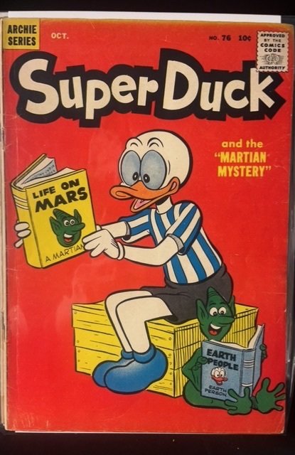 Super Duck Comics #76 (1957), raw, ungraded comic book — front cover