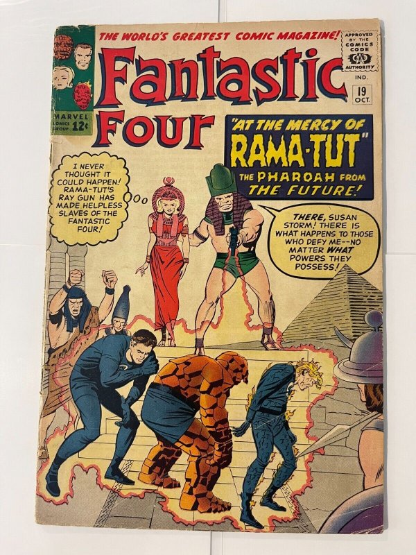 Fantastic Four #19 (Marvel Comics), raw comic book in FN condition — front cover