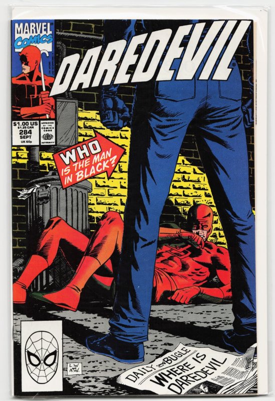 Daredevil #284 (Marvel Comics, 1990), raw, ungraded comic book — front cover