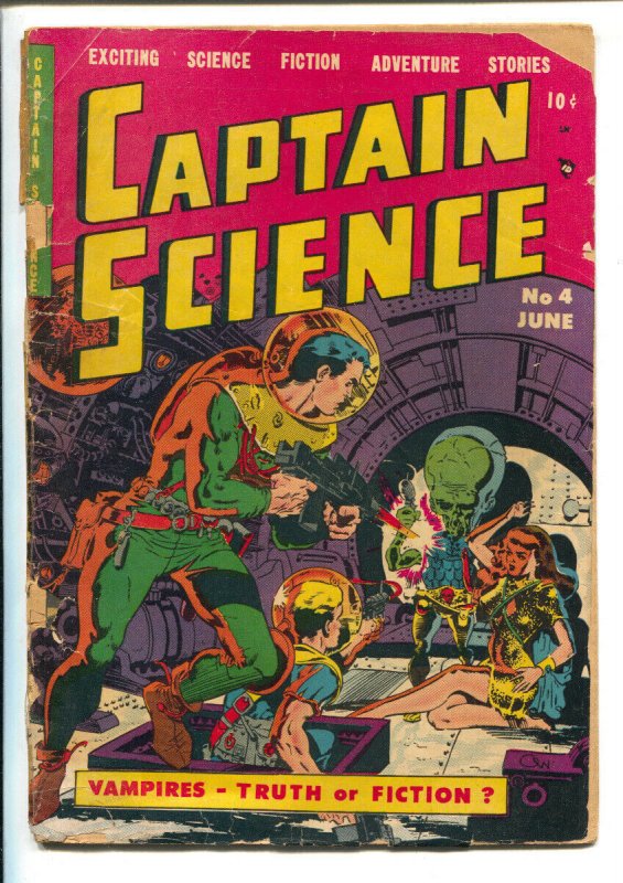 Captain Science #4 (1951), raw, ungraded comic book — front cover