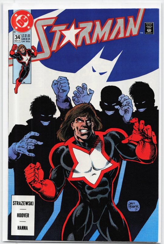 Starman #34 (DC Comics, 1991), raw, ungraded comic book — front cover