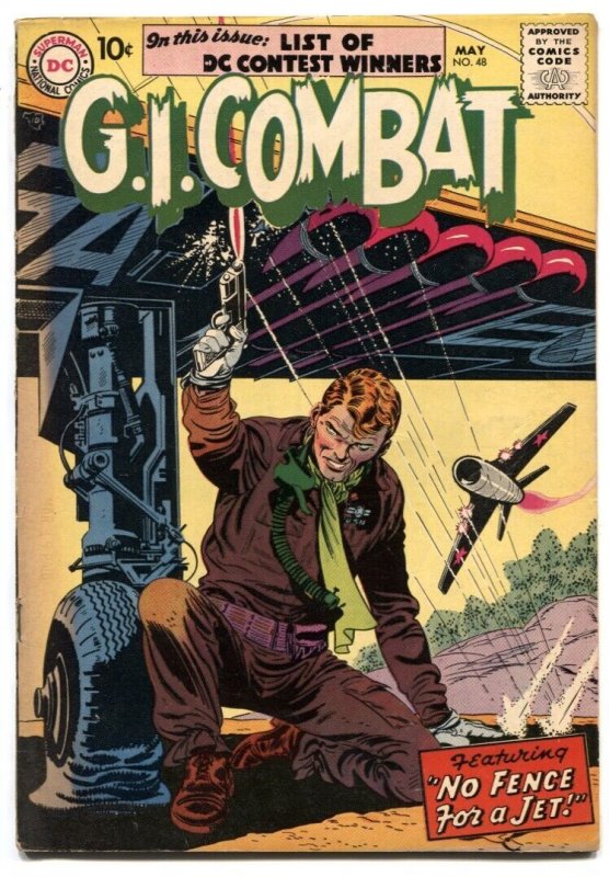 G.I. Combat #48 (DC Comics, 1957), raw comic book in FN condition — front cover