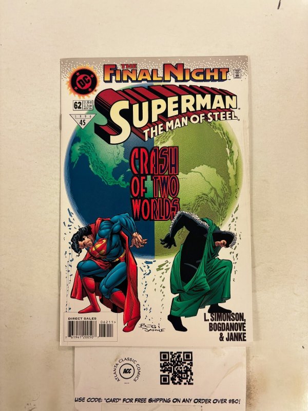 Superman Man of Steel #62 (DC Comics), raw comic book in NM condition — front cover