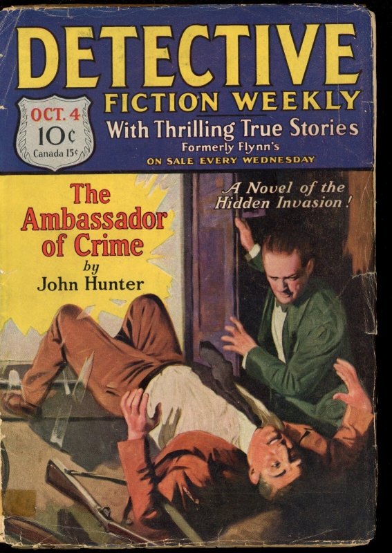 Detective Fiction Weekly - 10/04/30 - Condition: G - Original Pulp - 73229, raw, ungraded comic book — front cover