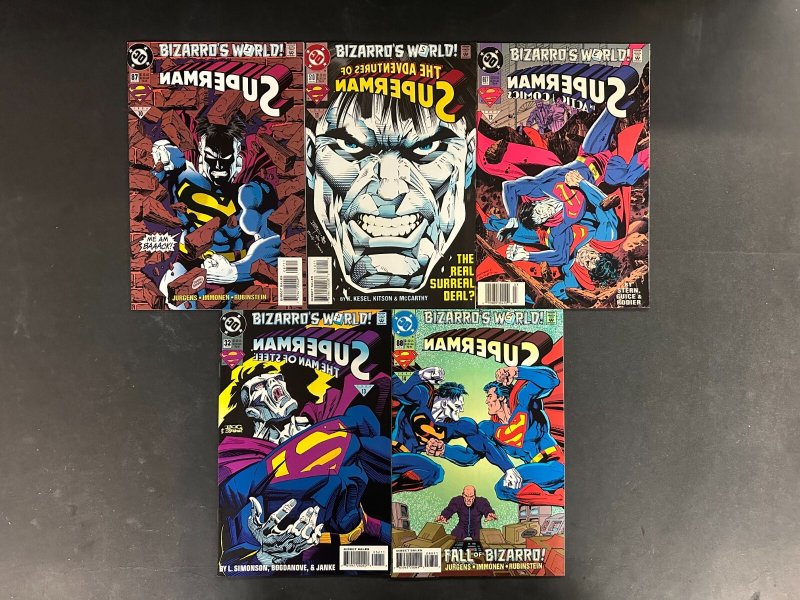 "Superman" Bizarro's World! (1994) Complete VF- (7.5) Lot of 5 (1994), raw comic book in VF- 7.5 condition — front cover