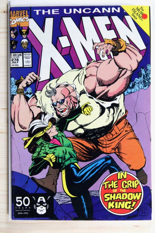 The Uncanny X-Men #278 (Marvel Comics, 1991), raw comic book in VF+ 8.5 condition — front cover