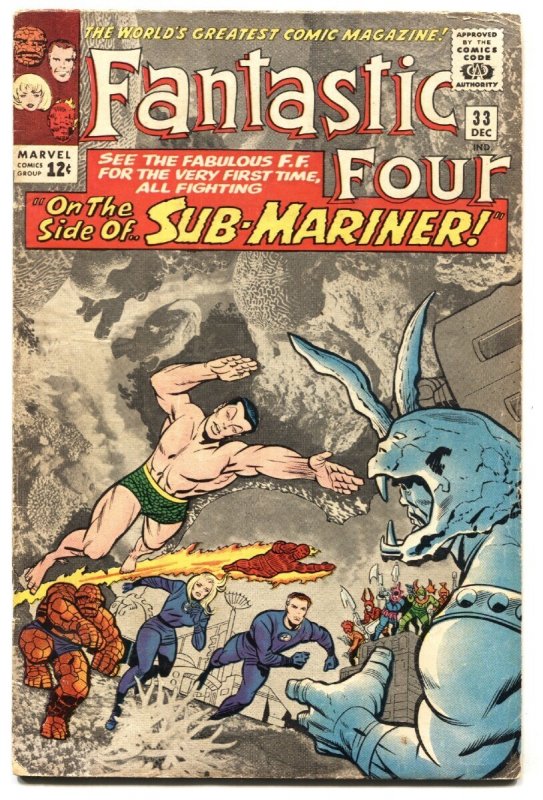 Fantastic Four #33 - 1964 - Marvel - VG - Comic Book (Marvel Comics, 1964), raw comic book in VG condition — front cover